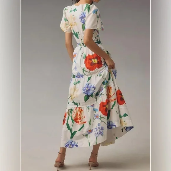 NWT Anthropologie The Somerset Maxi Dress White Floral Size S - Picture 2 of 3
